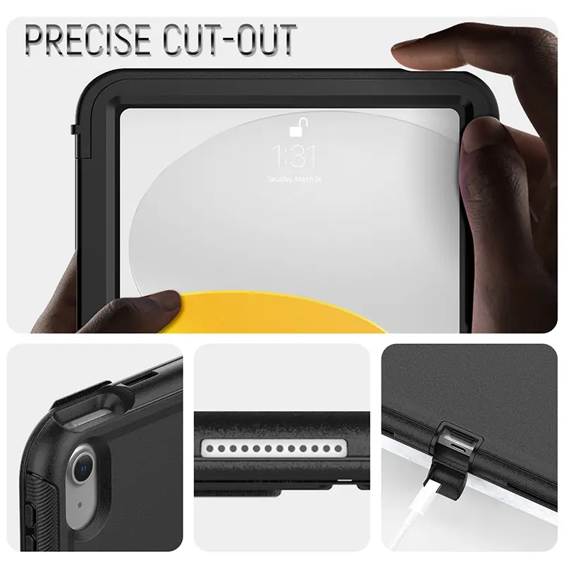 Anti-drop PU Leather TPU Smart Auto Sleep Wake Folio Tablet Cover For iPad 10th Generation 10.9 inch 2022 Pencil Slot Flip Case