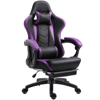 Fauteuil de Gaming à Faible MOQ, Matériau Respirant, Chaise d'Ordinateur Inclinable, Chaise d'Esports, Roulettes Silencieuses, Chaise de Bureau à Domicile avec Repose-Pieds