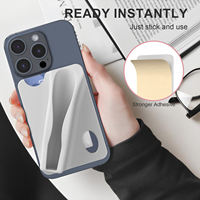 Support de carte arrière pour téléphone en silicone moulé par injection LSR OEM avec fente pour rouge à lèvres, accessoires de moulage en silicone personnalisés