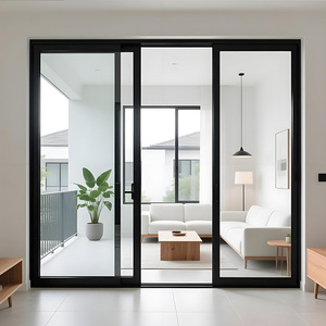 Portes coulissantes en aluminium et verre pour résidentiel, portes à <span class=keywords><strong>double</strong></span> <span class=keywords><strong>vitrage</strong></span>, portes coulissantes de patio pour balcon et cuisine - Product Image 5