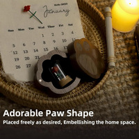 Urna Conmemorativa de Madera Hecha a Mano para Cenizas de Mascotas con Tapa, Recuerdo Personalizable con Huella de Pata para Gatos y Perros