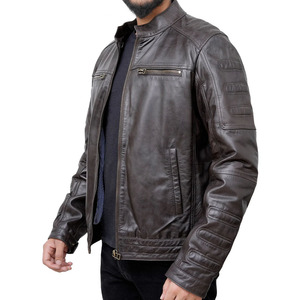Custom Made Breathable Casual Style Zipper Closure Winter <b>Men</b> <b>Leather</b> <b>Jacket</b> New Arrival Windproof <b>Leather</b> <b>Jacket</b> For Adults - Product Image 2