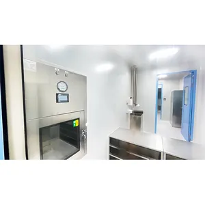 Customized Mechanical Lock Dust Free Laboratory Germicidal Cleanroom Portable Stainless Pass Box