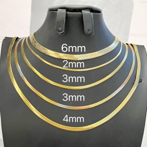 Cadena cubana JML para hombre, chapada en oro de 14K, estilo Miami, collar grueso, gargantilla, cadena de serpiente - Product Image 6