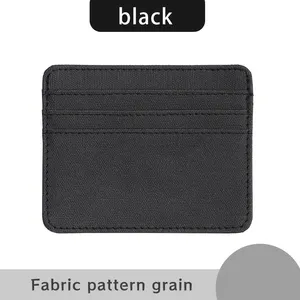 Trending Items Credit Card Holder Business Leather Men Wallet Pocket Travel Fashion Gift Print Logo Style For Man