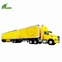 Semirremolque de plataforma plana de servicio pesado con caja de carga y paredes laterales para transporte de mercancías