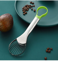 3-in-1 handmatige keukenhulp van roestvrij staal: avocado-snijder, multifunctionele fruitsnijder, schiller en ontpitter