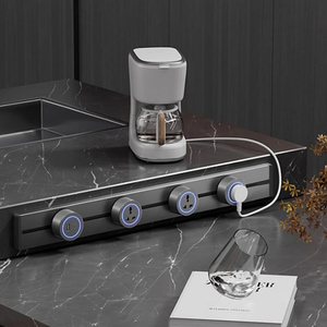 Klass Bề Mặt Tường Điện Theo Dõi Ổ Cắm, 3M Nhà Bếp Thông Minh Hidden <span class=keywords><strong>Power</strong></span> Anh Ổ Cắm USB Theo Dõi Ổ Cắm Với LED Ánh Sáng - Product Image 2