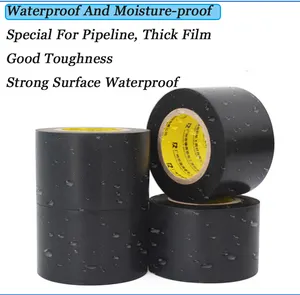 Wholesale Waterproof Black Insulation Duct Tape Pvc Pipe Wrap Repair Adhesive Tape Decoration Carton Box Rubber Masking 45MM 8m