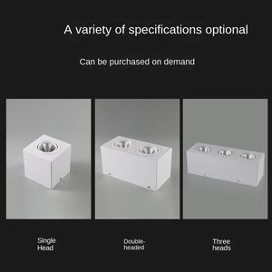 Projecteur LED monté sur Ming Design moderne Grille de boîte carrée <span class=keywords><strong>Lampe</strong></span> à gerbe de haricot à tête unique ou à double tête pour projecteur de calandre - Product Image 4