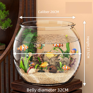 Milieuvriendelijk Rond Plastic Vis Schildpad Kom Tank Huisdecoratie <span class=keywords><strong>Aquarium</strong></span> Accessoire Voor Aquariumgebruik - Product Image 5