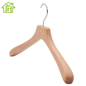 Perchas de Madera Maciza de Una Sola Capa Personalizadas al por Mayor, Perchas Naturales para Abrigos y Trajes, para Almacenamiento de Ropa, Marca Huajia con Certificación BSCI - Product Image 4