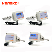 HG803 conduit acier inoxydable bride sonde affichage point de rosée capteur mètre température et humidité moniteur RS485 pour conduit d'air