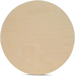 Cercles de bois non finis personnalisés 18 pouces 1/4 pouces d'épaisseur disques de contreplaqué de bouleau pour l'artisanat ronds en bois