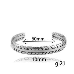 yunnique Tibetan Silver Open Cuff <b>Bracelet</b> Twisted <b>Rope</b> Design For Men And Women Fashion Jewelry Gift 280717 - Product Image 5