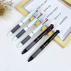 Custom Logo Advertising 0.7Mm Plastic Ballpoint 3 in 1 Colors Office Promotional Gifts Multi-Color <b>Pens</b> - Product Image 2