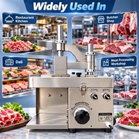 Machine à trancher la viande fraîche automatique, trancheuse commerciale pour bœuf, agneau, mouton, porc, épaisseur réglable, coupe-viande pour restaurant