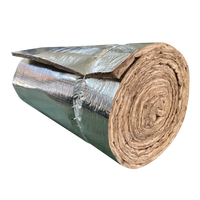 Rouleau d'isolation en fibre de verre écologique pour CVC, 50 mm, couverture en laine de verre, doublure de conduit, enveloppe de conduit, classe A1, ignifuge, avec revêtement FSK
