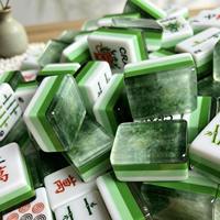 Tuiles de Mahjong Américaines de Haute Qualité, Sculptées et Émaillées avec des Motifs Forestiers, pour des Ensembles de Mahjong Haut de Gamme Idéaux comme Cadeaux