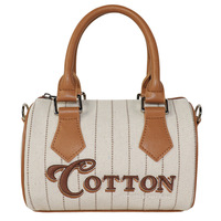 Sac bandoulière cylindrique personnalisé, broderie rayée, style rétro européen, fermeture éclair, mini sac à main, sac fourre-tout haut de gamme, sac bowling