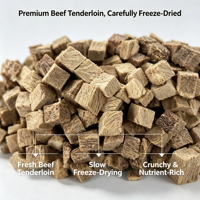 Cubes de Bœuf Lyophilisés à l'Ingrédient Unique, Récompense d'Entraînement pour Chiots et Chiens Adultes (Petits, Moyens, Grands), Chats et Chatons, Friandise pour Animaux de Compagnie