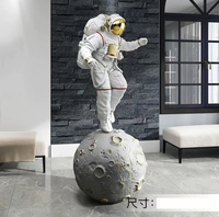 Figurines modernes personnalisées en résine, statue en fibre de verre, sculpture d'astronaute