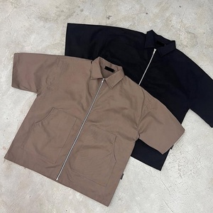 <span class=keywords><strong>Camisas</strong></span> de Diseño con Cierre Personalizado para <span class=keywords><strong>Hombre</strong></span> 2026, Camisa de <span class=keywords><strong>Manga</strong></span> <span class=keywords><strong>Corta</strong></span> con Cierre, Ropa de Trabajo para <span class=keywords><strong>Hombre</strong></span> - Product Image 2