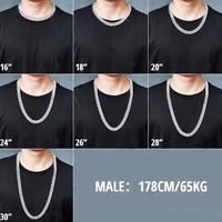Exclusivo negrita Hip Hop personalizado 10K oro sólido Miami cubano cadena collar Iced Out Moissanite diamantes