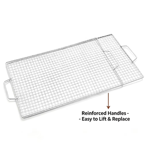 Malla de acero inoxidable desechable para parrilla de BBQ coreana comercial, resistente al calor, para asar pollo/pescado, con malla corrugada para corte/soldadura - Product Image 2