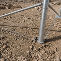 Poteau d'angle galvanisé pour clôture en grillage, poteau de fin de ligne avec support pour clôture de propriété agricole