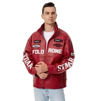 Veste en cuir ample et oversize pour homme, style streetwear, épaules tombantes, hip-hop