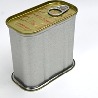 Boîte en métal rectangulaire personnalisée en fer blanc, emballage pour aliments transformés (sardines, saumon, thon, sandwichs, pizzas et snacks)