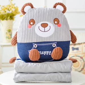 Niedliche 2 in 1 Plüsch Tier Kissen Decke ausgestopft Affe Elefant Schwein Bär 2 in 1 Tier weichen Kissen Kissen - Product Image 6