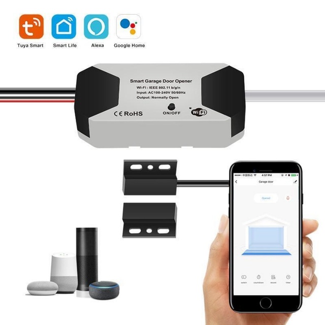 Glomarket Tuya Smart WiFi Modern Automatic Garage Door Opener with Remote Control Sliding & Rolling Gates