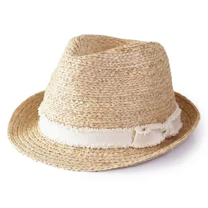 D D Wholesale New Multi-colors Panama Hat Raffia Straw Braid Fedora Hat Jazz Hat For Unisex