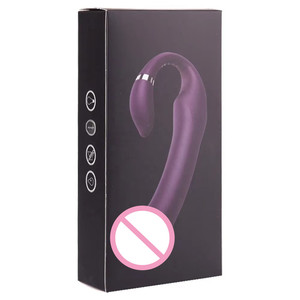 Masturbateur vibrant double tête en forme <span class=keywords><strong>de</strong></span> C avec 10 fréquences <span class=keywords><strong>de</strong></span> vibration, recharge magnétique USB, pour femme - Product Image 5