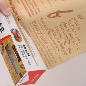 食品紙ワックスラップ紙シート両面シリコーンノンスティックオイルプルーフクラフト用オーブン空気フライヤーキッチンバーベキュー - Product Image 4