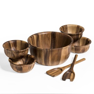 Tazón y Plato para Servir de Madera Ecológica Crescent Crafts, Calidad Premium, Venta al por Mayor, Uso en Fiestas en Casa, Duradero y Elegante - Product Image 3