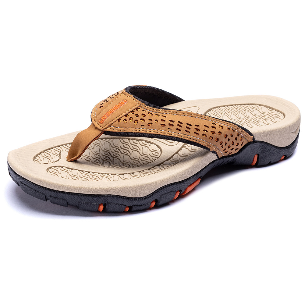 Прямая продажа с фабрики, прочные высококачественные Нескользящие Шлепанцы из искусственной кожи ТПР, сланцы, тапочки, сандалии для мужчин