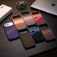 Étui de téléphone magnétique 100 % authentique en fibre de carbone pour iPhone 17 18 Pro Max - Ultra fin 0,8 mm, protection antichute de qualité militaire