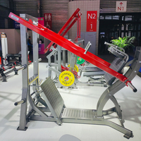 Machine à Squat Pendulaire à Double Rail pour Entraînement de Force en Salle de Sport, Charge par Plaques, pour Exercices des Jambes, en Acier Q235, Modèle PK-8141