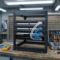 Panneau de brassage fibre optique CNTA 19 pouces 1U SC/LC à montage en rack, en acier de 1,5 mm d'épaisseur, peint par pulvérisation, CAT6/CAT5E/CAT6A, 48 ports RJ45 réseau