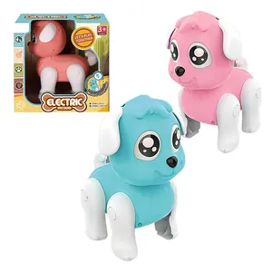 Battery Operated Electric lovely pet cartoon walking dog toys for kids with light and music