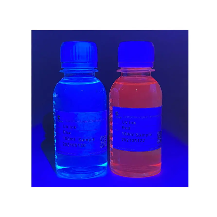 GDLEGEND 100ml rosso blu stampa a getto d'inchiostro natura essiccazione inchiostro di sicurezza fluorescente invisibile UV ultravioletto