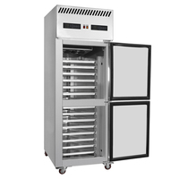 Congélateur vertical double température -25°C à 2 portes avec affichage numérique sans givre et refroidissement par ventilateur pour pâtisserie