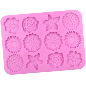 <b>Baking</b> Factory Stock 12 Hole Different Flower Shape Pudding Mold <b>Silicone</b> Cake Mold Soap Making Molds Candle Soap Resin <b>Silicone</b> - Product Image 4