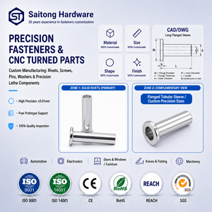 Remaches Semitubulares de Aluminio con Cabeza Plana de 3mm, 4mm y 5mm, Ligeros y Resistentes a la Corrosión para Ensamblaje en la Industria General - Product Image 1