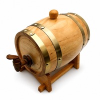 Mini baril en chêne, artisanat en bois massif, boîte en bois polie, coffret pour cadeau d'affaires, décoration de la maison