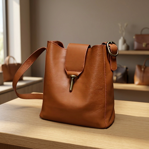 Sac à main pour femme en cuir véritable personnalisé, 2-2,9 L, imperméable, durable, léger, pliable, fermeture à glissière, bandoulière - Product Image 6