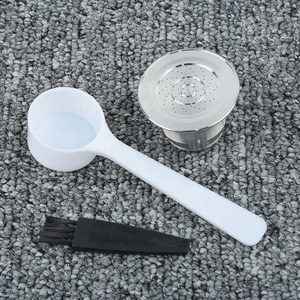 Tasse à capsule rechargeable réutilisable en acier inoxydable pour série <span class=keywords><strong>Nespresso</strong></span> avec cuillère - Product Image 3